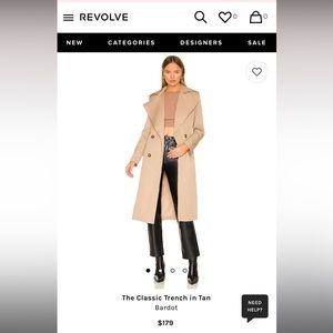 Bardot trench coat sz M / us 6